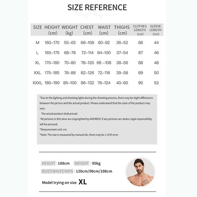 AMORESY Men's Tracksuits Jumpsuits Shiny Glossy Bodysuit Tights
