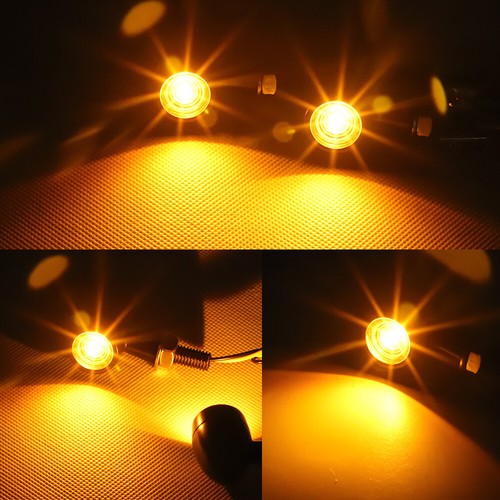 4x Motorcycle Bullet LED Turn Signals Blinker Light Indicator Amber Universal US - Picture 7 of 12