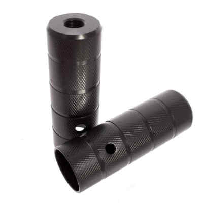 BMX Axle Pegs 14mm Gewinde KHE BLACK STEEL Trickachsen schwarz Paar