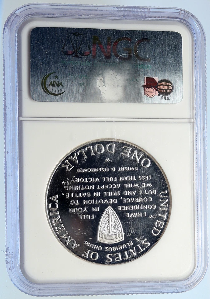 1993 W UNITED STATES US D-Day WWII Normandy Proof SILVER Dollar Coin NGC i113289 - Image 4 of 4