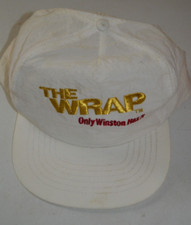 Vintage Winston cigarettes The Wrap Snapback Trucker Cap Hat WHITE 90s