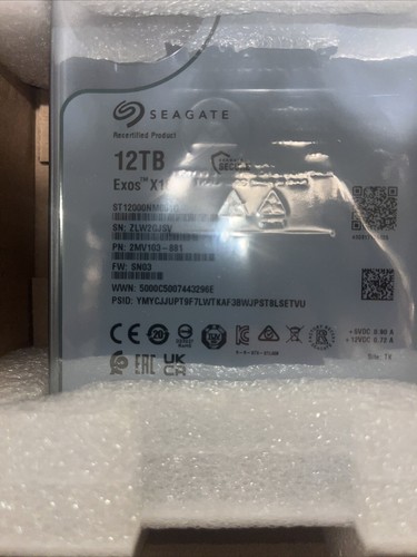 Disque dur ST12000NM001G Seagate Exos X16 12 To neuf scellé !!! ordinateur tour - Photo 9/9