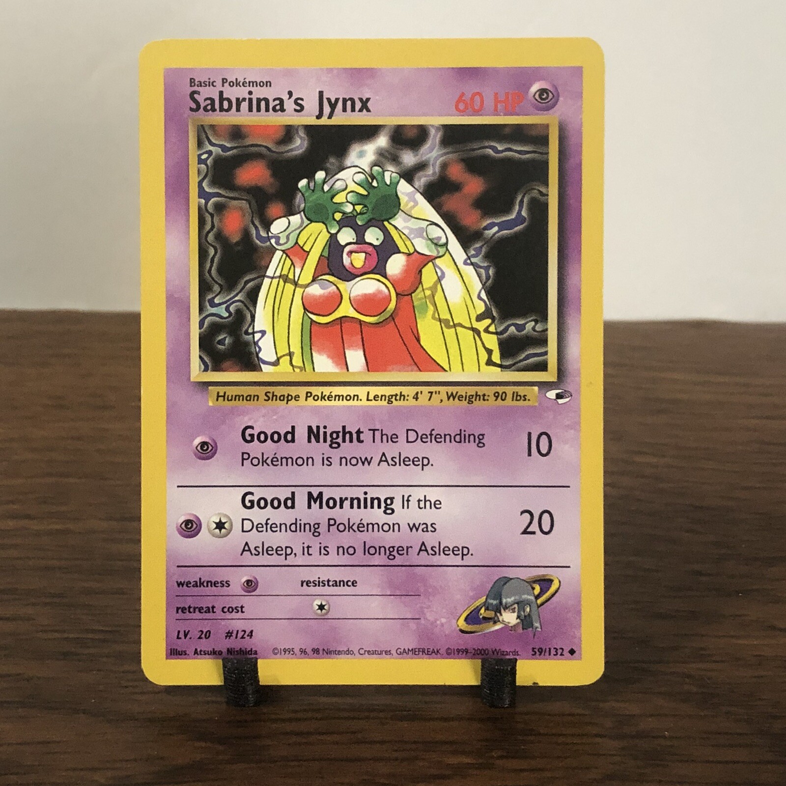 NM (Unlimited) Pokemon SABRINA'S JYNX Card GYM HEROES Set 59/132 UNCOMMON
