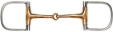 English Saddle Horse Stainless Steel Hunter D Ring Snaffle Bit w/5" Copper Mouth