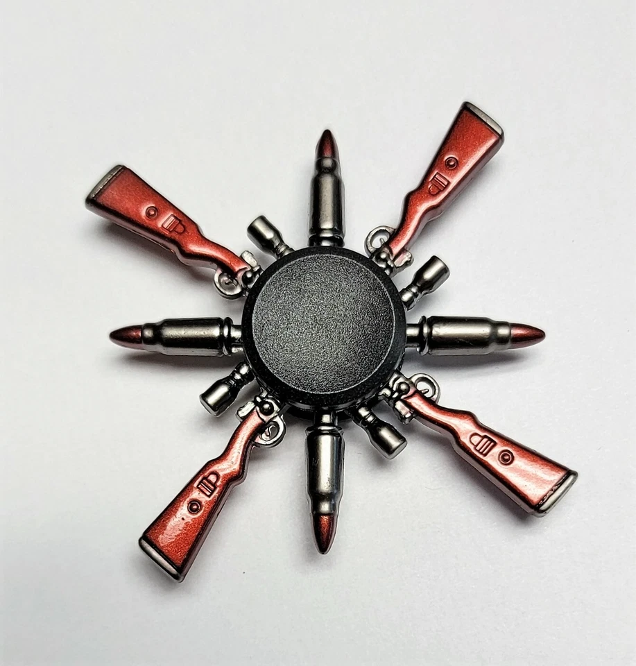 Pistola de Metal Fidget Spinner Combate Militar Marina Rifle Soldado Pistola Tirador de Guerra Foto 4 de 4