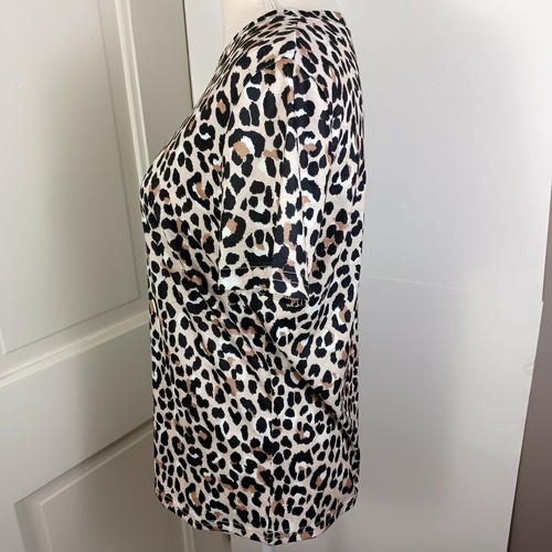 Animal Print Classic Tee Medium White, Black, Brown -Short Sleeves Unbranded - Picture 5 of 13