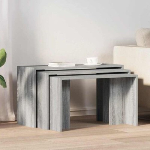 3 Pcs Nesting Coffee Tables Set Side End Nested Center Table For Living Room - Picture 37 of 42