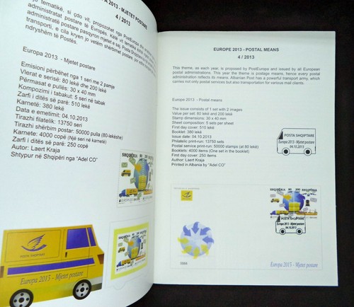 Annual Circular Booklet Year 2013 of Albania Stamps. Albanian & English language - Picture 2 of 3