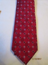 Jos A Bank Red Silk Neck Tie