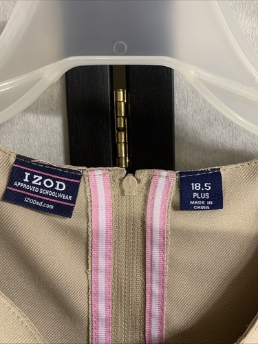 Izod ~ Girls Khaki Color Jumper Size 18.5 Plus- ILT Patch - Picture 7 of 8