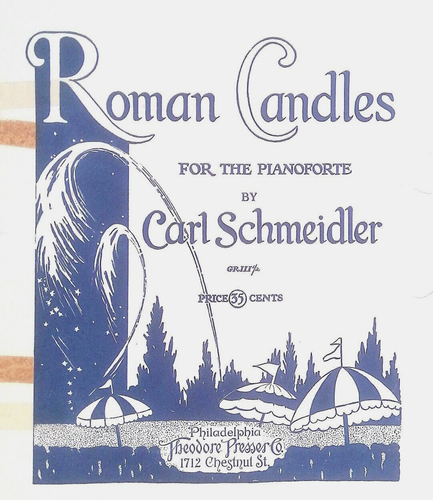 Roman Candles Sheet Music Intermediate Piano Solo Grade 3.5 Carl Schmeidler