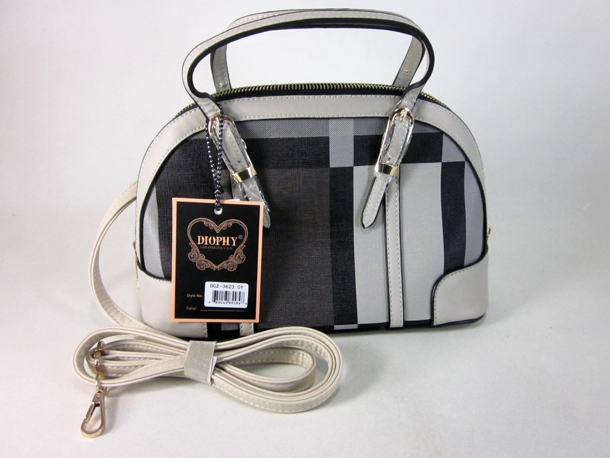 nyalon DIOPHY WOMEN'S BGZ-3623 PU LEATHER SMALL CROSSBODY HANGBAG,GREY