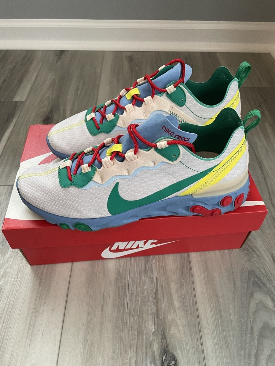 nike react element 55 guava ice vast grey lucid green