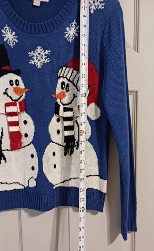 Carolyn Taylor Langarm Pullover, 100% Acryl, Schneemann Paar, Größe S - Bild 6 von 10