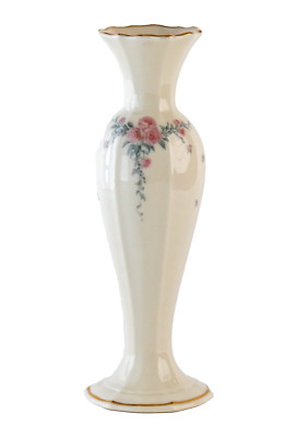 Vintage Lenox Petite Rose Bud 8'' Porcelain Floral Flower Vase Made in USA