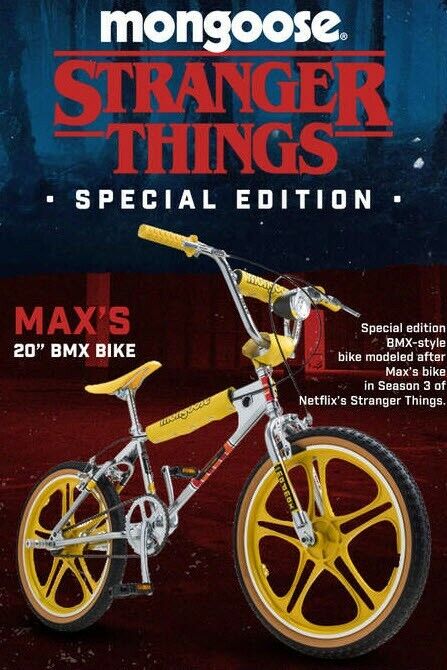 Mongoose Stranger Things Limited Edition 20inch Bike yellow Mongoose Stranger Things Limited Edition 20inch Bike yellow