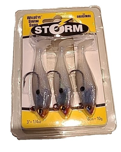 Storm L'Original WildEye Swim Shad – Leurre Souple 3" Baby Bass, Flottabilité Négative