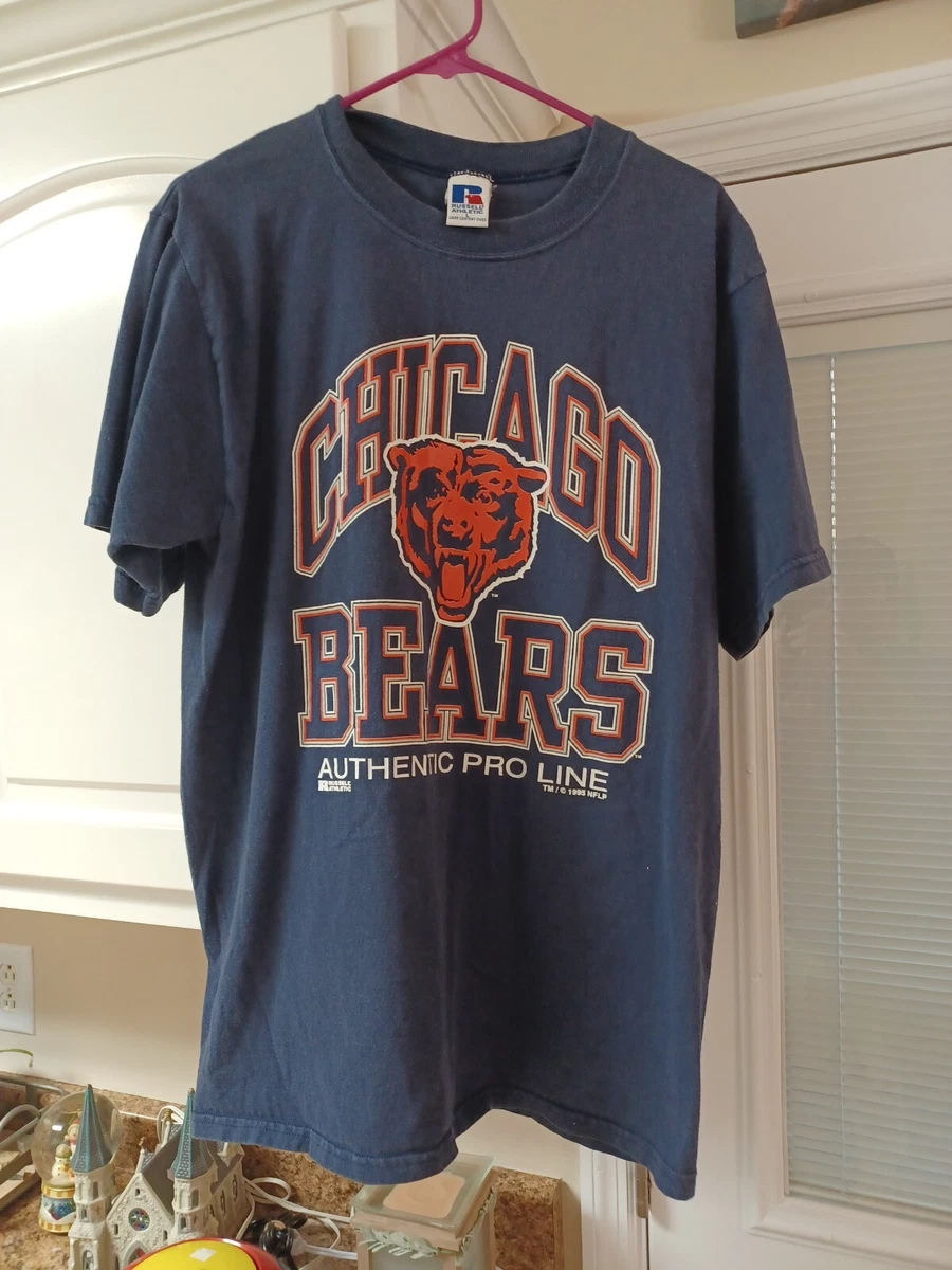 1995 Vintage Chicago Bears Tshirt Size Large Used Has Two Small Spots On Shirt