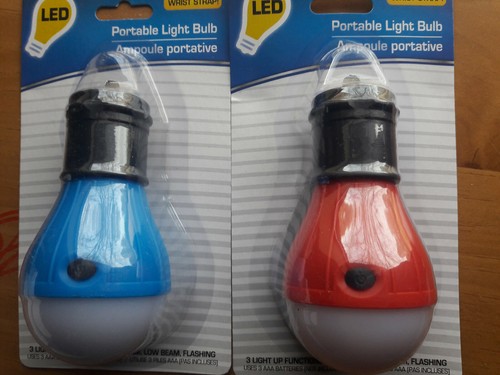 2 x tragbare LED-LEUCHTEN [inklusive Handschlaufe] 3 Funktionen / Batterien INKLUSIVE - Bild 1 von 10