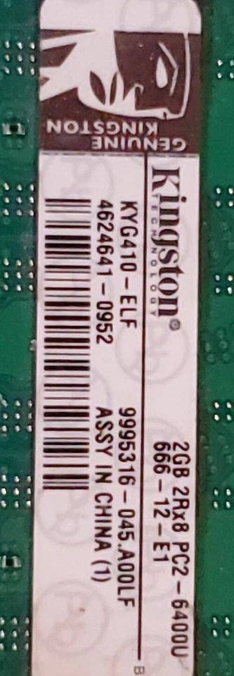 3x 2GB DDR2 (Kit of 3, 6GB Total) Kingston, Crucial, Crucial - Image 2 of 4