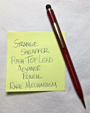 Sheaffer Thin Mechanical Pencil Rare Top Push Lead Advance Working Perfectly