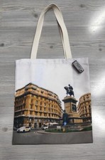 Borsa shopper tote Panorama Napoli Piazza Borsa nuova con cartellino