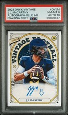 PSA 8/10 - 2023 Onyx Vintage JJ MCCARTHY RC Blue Ink AUTO Vikings