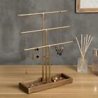 Necklace and Bracelet Hanging Display Gold Metal T-Bar Jewelry Organizer Stand,