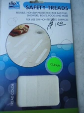 Slip X Solutions Clear Adhesive Safety Treads For Tubs, Showers, Boats Etc. 12 7