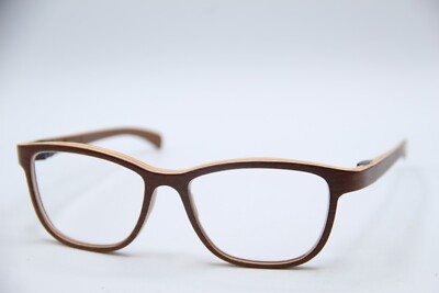 NEW ROLF SPECTACLES ISABELLA 8 BROWN BEIGE WOOD AUTHENTIC FRAME EYEGLASSES 54-18