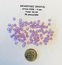 Swarovski  Bicone Beads 5328 - 4mm - VIOLET AB 2X - 96 Pieces