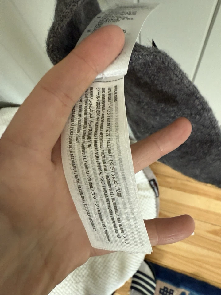 NUEVO CON ETIQUETAS Bufanda Abercrombie & Fitch Mezcla Lana Merino Gris 8" x 78" NUEVO Foto 4 de 4