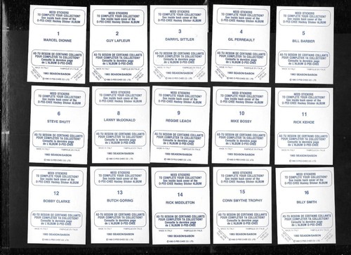 1983-84 OPC 83-84 O PEE CHEE NHL HOCKEY STICKER 1-165 SEE LIST - Picture 25 of 324