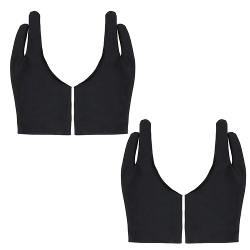 4Pcs Two Finger Drawing Glove Artists Drawing Anti-Fouling Glove Size M - Afbeelding 11 van 12