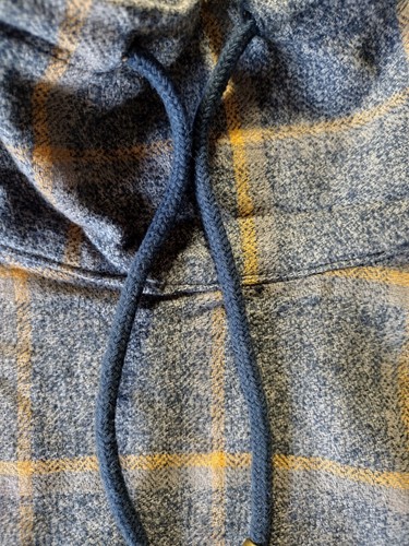 Forever 21, Flannel Pullover, Women, Small, Gray, Plaid, Cowl Neck, Long Sleeve. - Picture 5 of 12