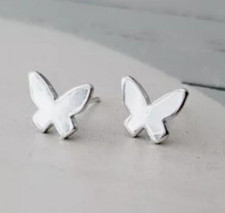 Sterling Silver Butterfly Stud Earrings