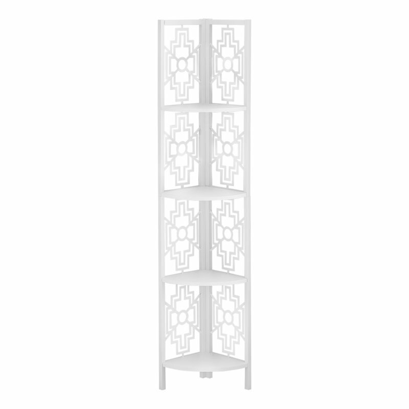 Monarch 4 Shelf Metal Corner Etagere in White