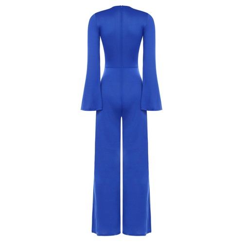 Women Jumpsuit Performance Romper One Piece Unitard Solid Color Ballroom Stage - Foto 7 di 31