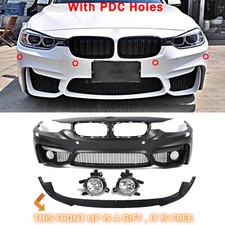 M3 Style Front Bumper Cover Kit Wlip For Bmw 3 Series F30 2012-2018 Unpainted