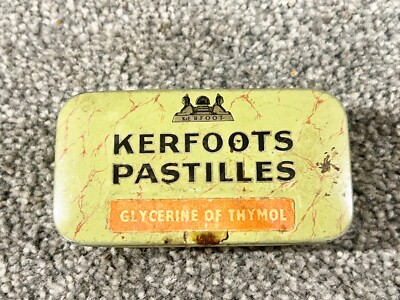 VINTAGE KERFOOTS PASTILLEN GLYCERIN VON THYMOL CHEMIKER DOSE
