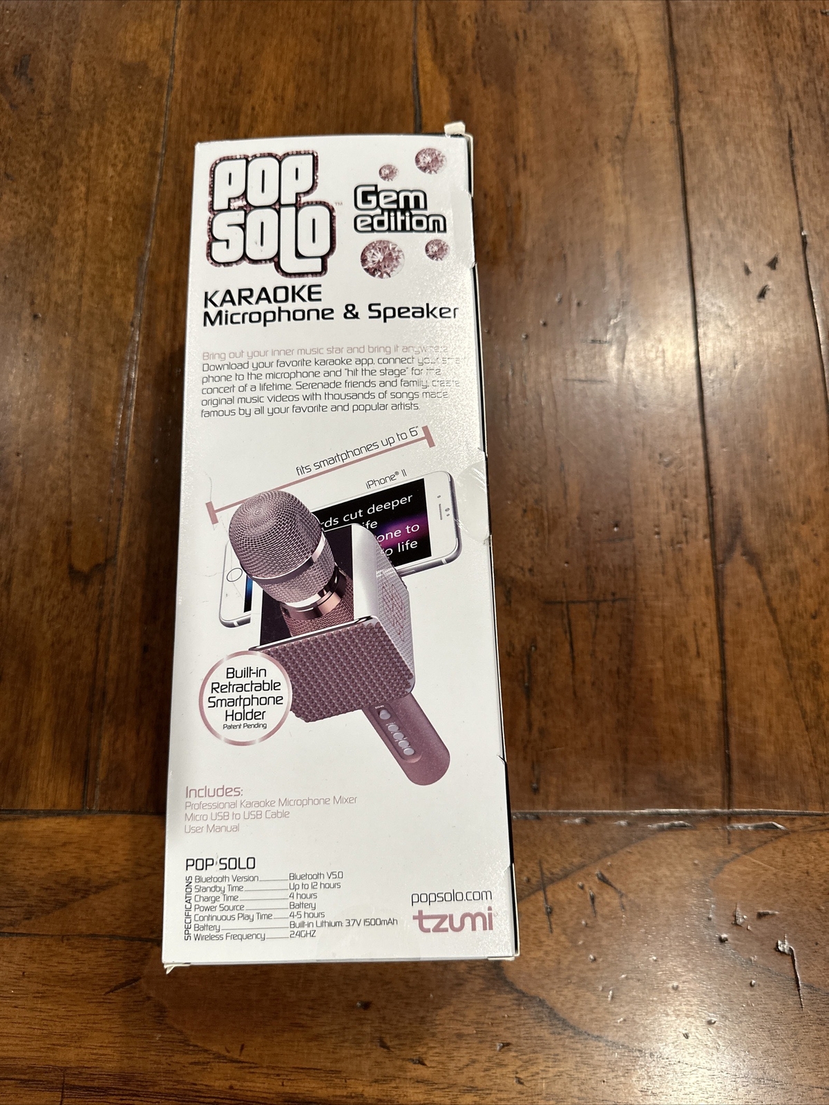 Tzumi Pop Solo Wireless Bluetooth Karaoke Microphone & Speaker with