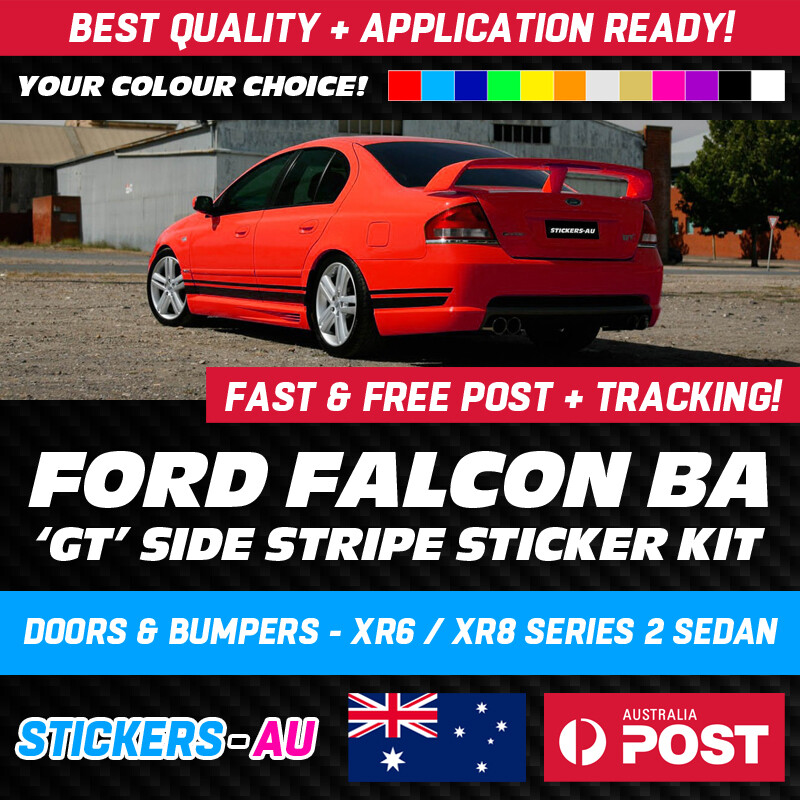 Ford Falcon Spoiler Stickers Custom BA/BF Ford Falcon XR6/XR8 Spoiler ...