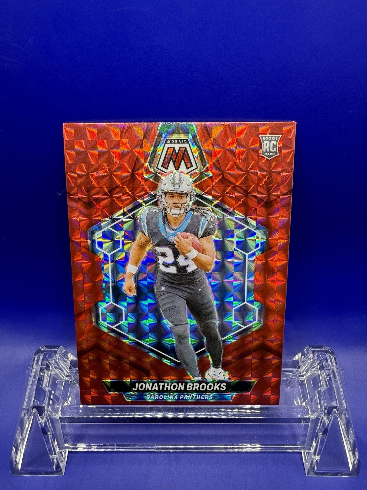2024 Panini Mosaic JONATHON BROOKS RC Rookie RED HOBBY Prizm #345 Panthers