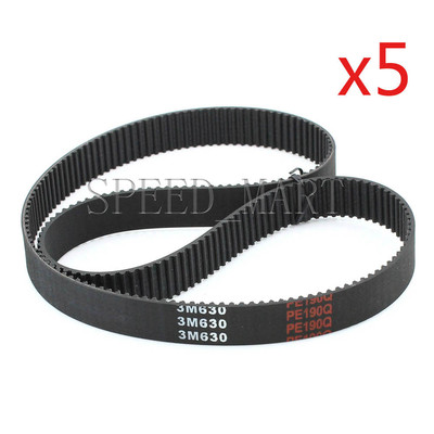 5pcs 630-3M HTD Timing Belt 210 Teeth Cogged Rubber Geared Closed Loop 10mm Wide