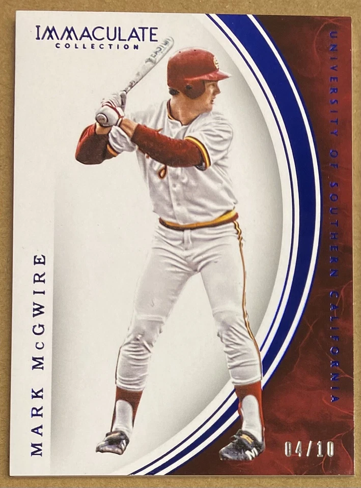 Mark Mcgwire 2015 Panini Immaculate Collegiate Blue #/10 Red #/25 Cardinals USC - Image 2 of 4