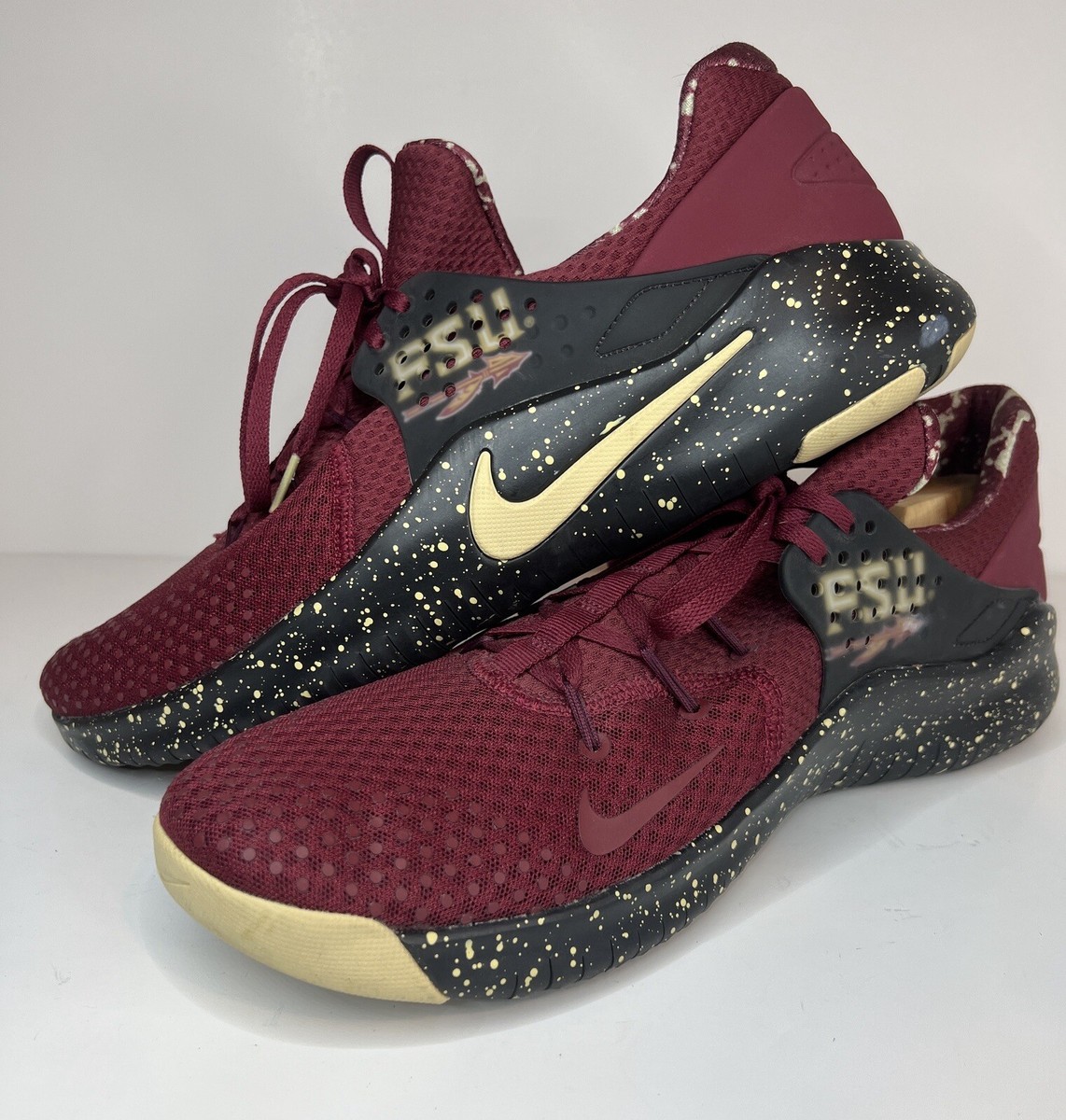 NCAA Nike Free TR V8 Florida State Seminoles Garnet/Black Men’s Sz 14