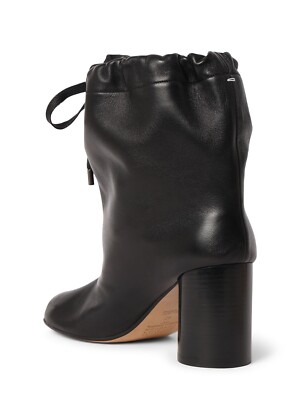 MAISON MARGIELA Tabi $1630 Black Leather Drawstring 80mm