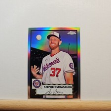 2021 TOPPS Chrome Platinum Baseball Stephen Strasburg base REFRACTOR card # 176