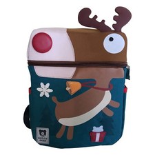 Kita Rucksack  Rentier mit  rote Nase Tornister Kindergarten Grundschule