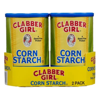 Clabber Girl Corn Starch - 16 oz. - 2 Pack - Ideal for Cooking & Baking
